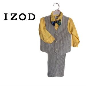 NWT IZOD Toddler 4 Piece Striped Seersucker Suit